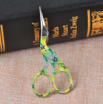 (image for) Embroidery Scissors - Floral Storks - Green